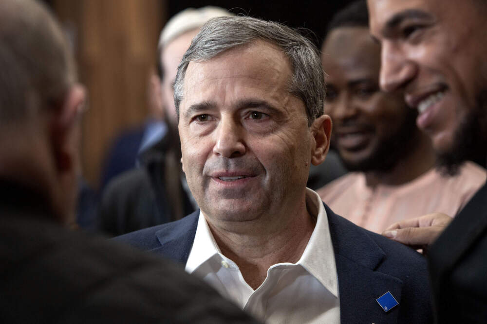 Josh Kraft in the early days of his campaign to be Boston's mayor. (Robin Lubbock/WBUR)