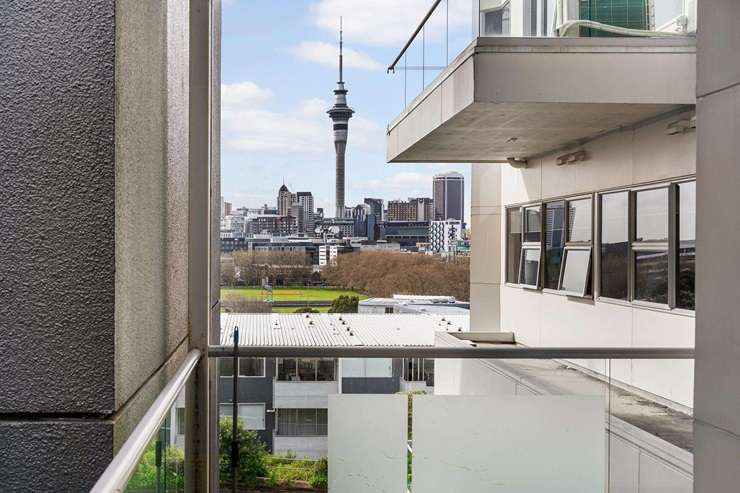 A two-bedroom apartment on Hargreaves Street, in Auckland's Freeman’s Bay, has been pitched at “speculators, opportunists, traders and plunderers”. Photo / Supplied