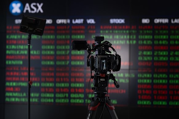 Australian shares have declined after the RBA left interest rates unchanged. 