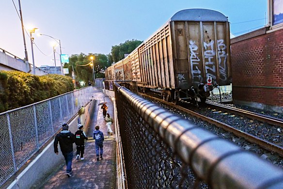 All freight rail from Ballarat and Geelong will have to pass through a single section of track at Newport.