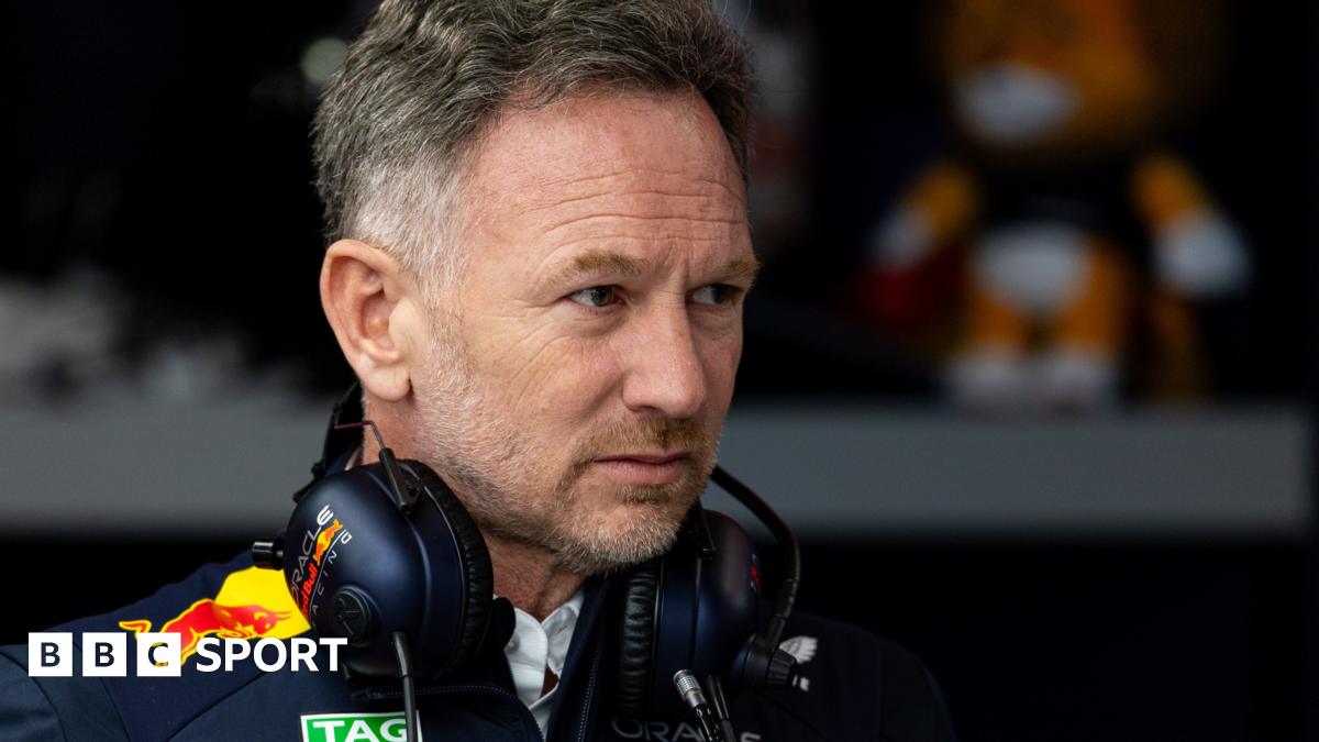 Christian Horner in the Red Bull garage