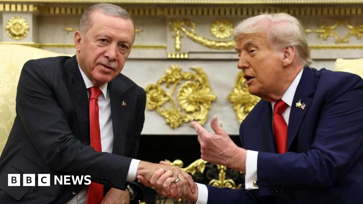 Trump urges Erdogan to stop buying Russian oil as they meet at White House - live updates