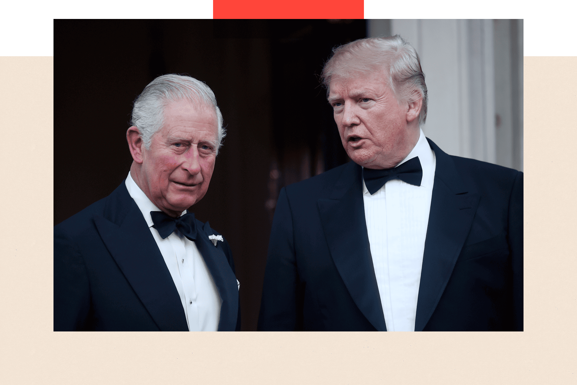 US President Donald Trump and the then Prince Charles, Prince of Wales pose ahead of a dinner at Winfield House on June 04, 2019 in London, England
