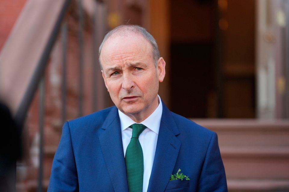 Taoiseach Micheál Martin said society must 'stand up' to what's happening with flags being raised in Dublin. Photo: PA
