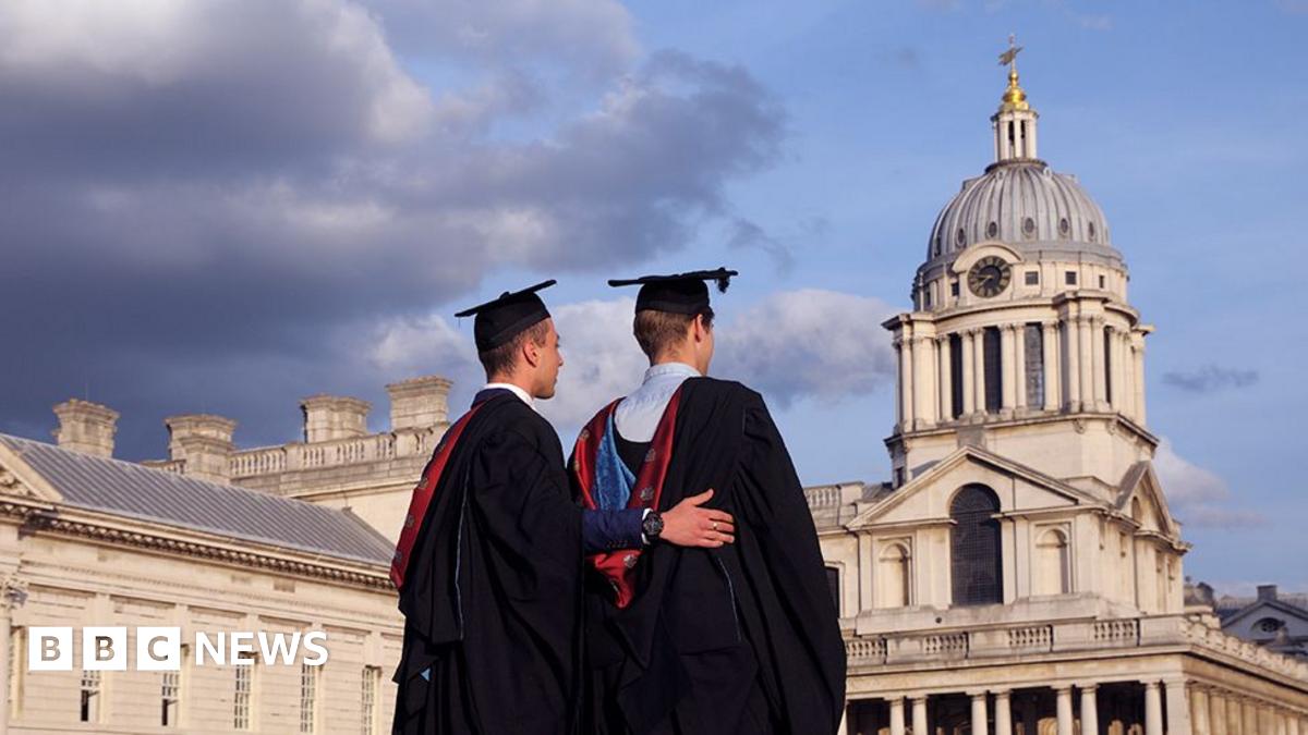 Students walk around the campus during Open Day at the University of Kent