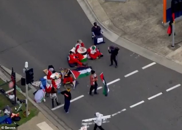 Pro-Palestine protesters have blocked trucks from accessing Port Melbourne