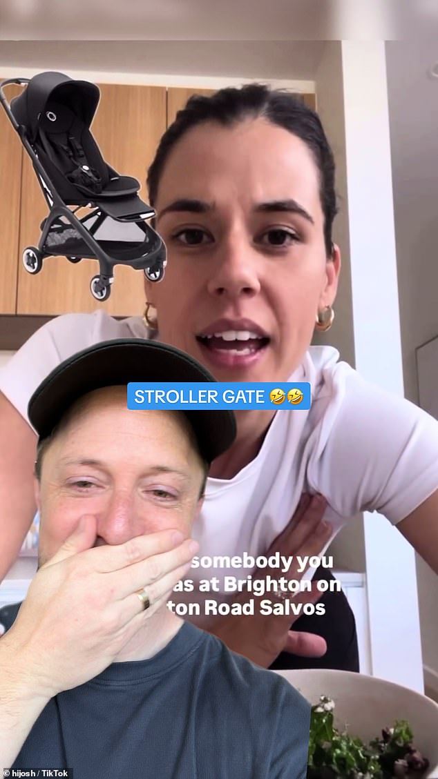 Josh Hawkins (left) made a video, appealing for the location of Ms Burchell's $700 pram