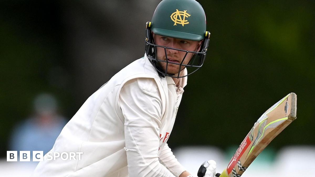 Lyndon James batting