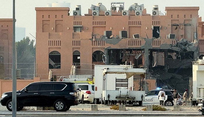 A damaged building, following an Israeli attack on Hamas leaders, according to an Israeli official, in Doha, Qatar, September 9, 2025. — Reuters