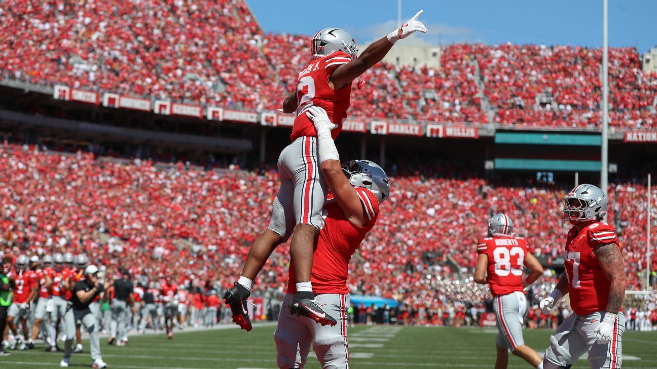Ohio State leads new-look AP Top 25, while Alabama tumbles