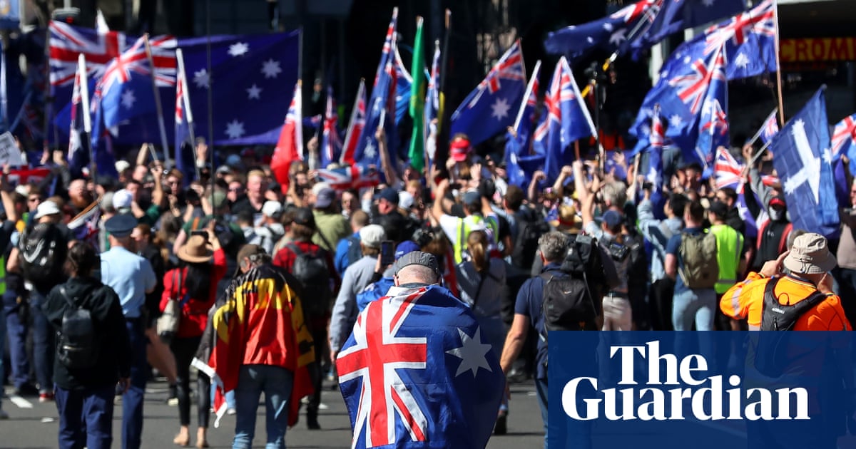 Under false flags: why are Australia’s blue and red ensigns and Eureka flag being flown at rightwing rallies? | Far right