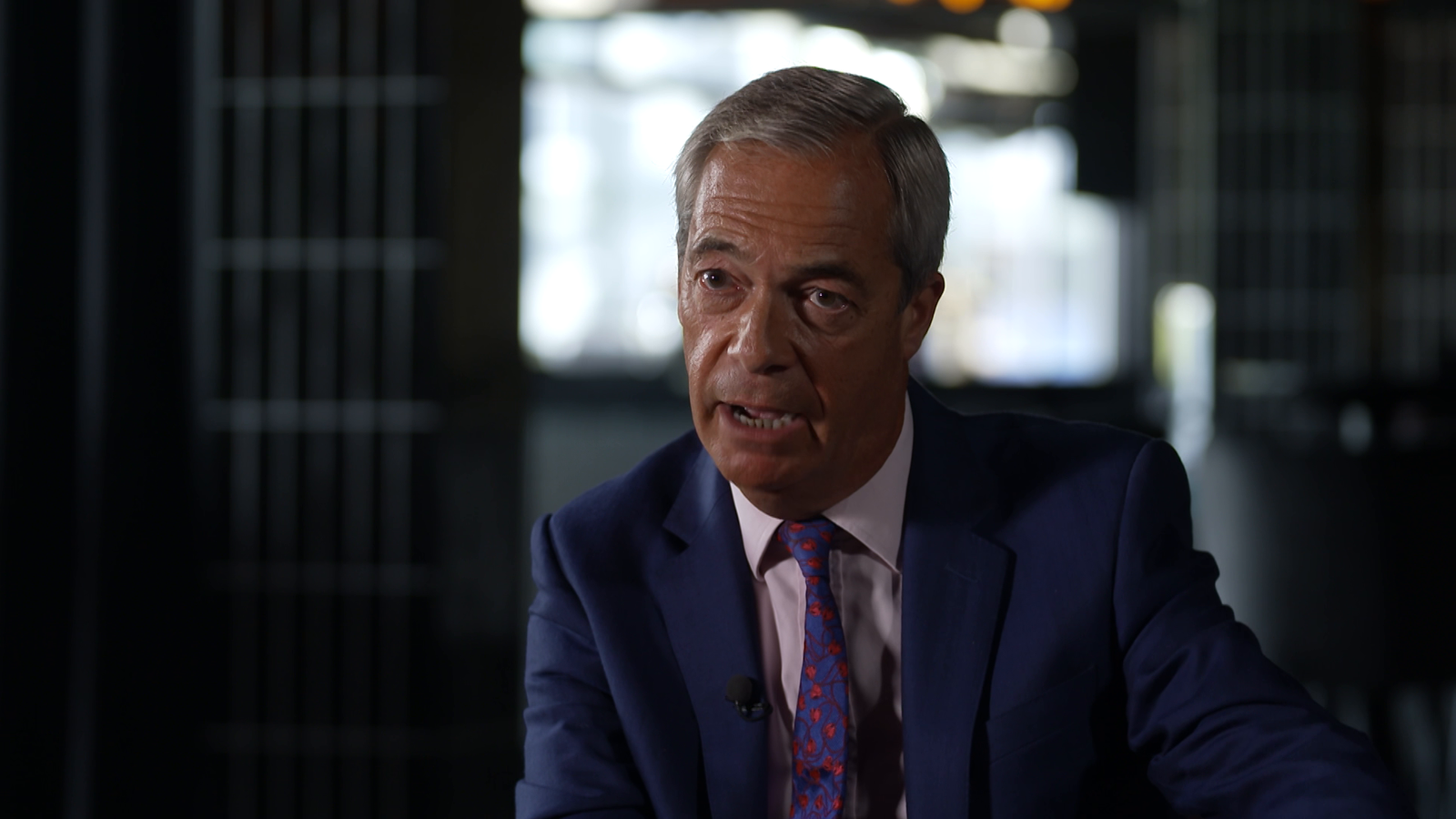 Nigel Farage speaking to Beth Rigby at Reform's 2025 conference.