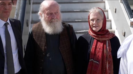 ‘Immense joy:’ elderly British couple hug relatives after Afghanistan release – video