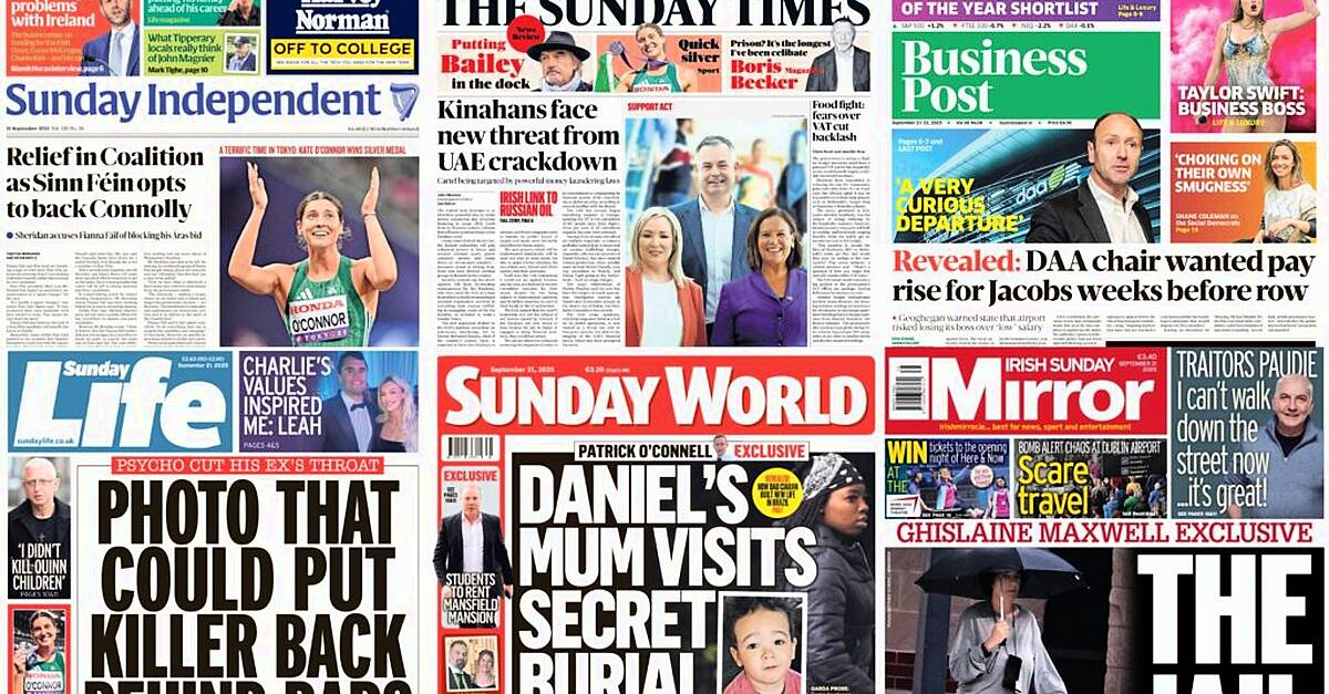 What the papers say: Sunday's front pages