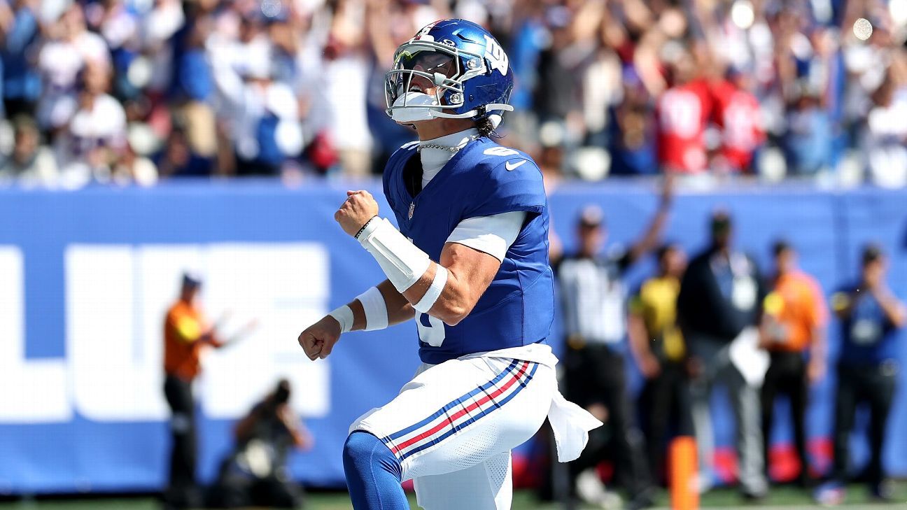 Giants' Dart rewards Daboll's faith with win in first NFL start