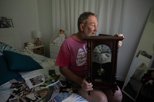 Ashley Gollan bought this clock for his wife when she could no longer tell the time. 