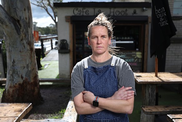 Jacqui Doyle is the owner of Winchelsea’s La Hoot Cafe and is fearful of fast food chains moving into her town.