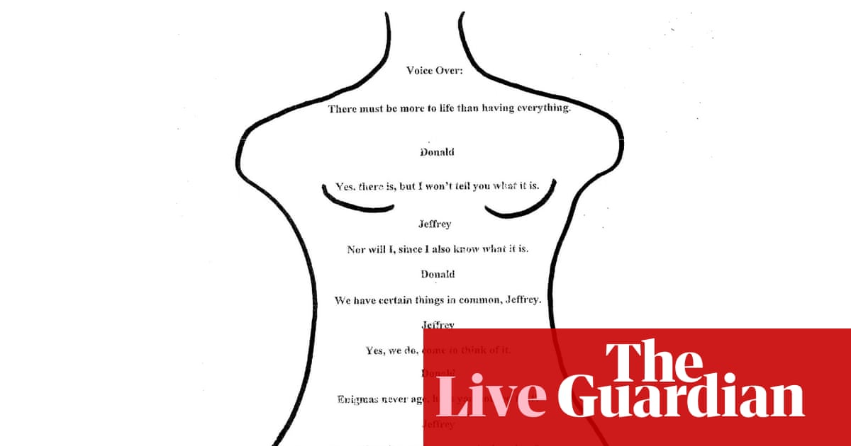 Birthday note apparently from Trump to Epstein branded ‘sickening’ – US politics live | Donald Trump