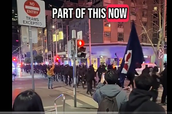Neo-Nazis march through Melbourne on August 9.