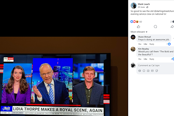 Mark Leach comments on Freya Leach, being joined by Stephen Chavura on a Sky broadcast.