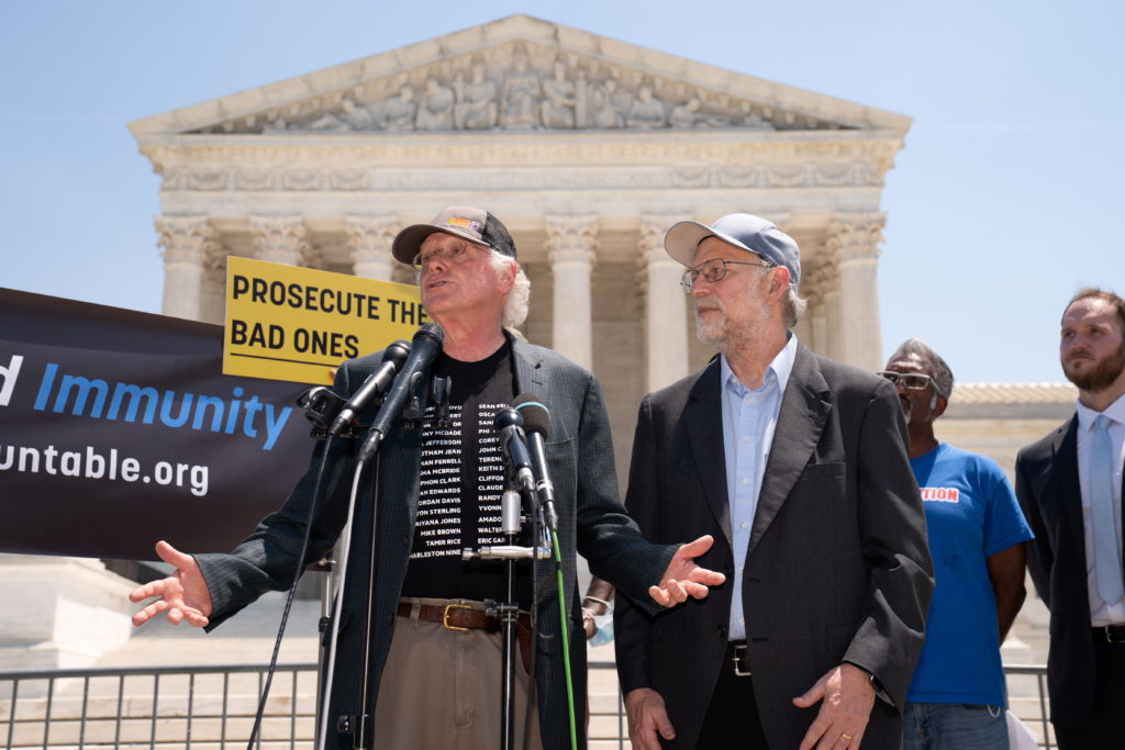 Ben and Jerry Speak at a Campaign to End Qualitifed Imunity in Washington