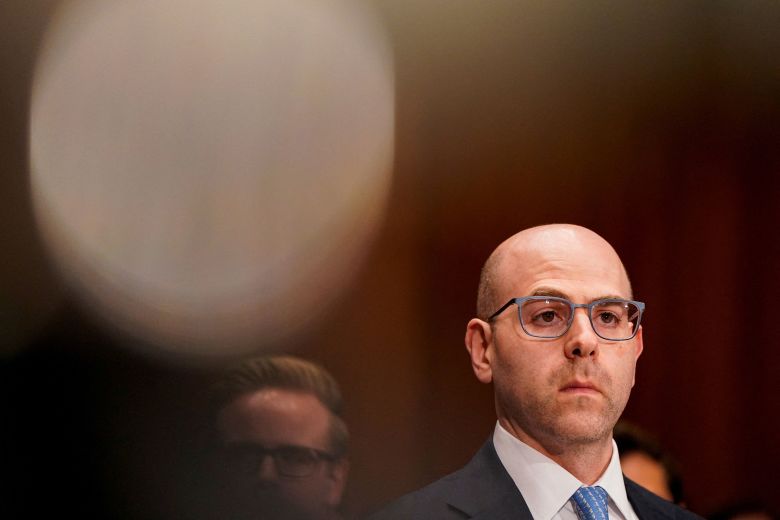 Stephen Miran attends a Senate Banking, Housing and Urban Affairs Committee nomination hearing on Capitol Hill on September 4.