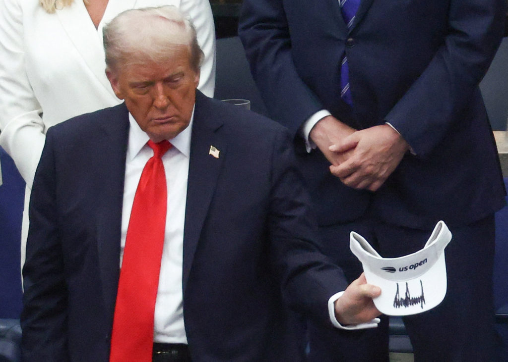 U.S. President Donald Trump attends U.S. Open men's tennis final in Flushing Meadows