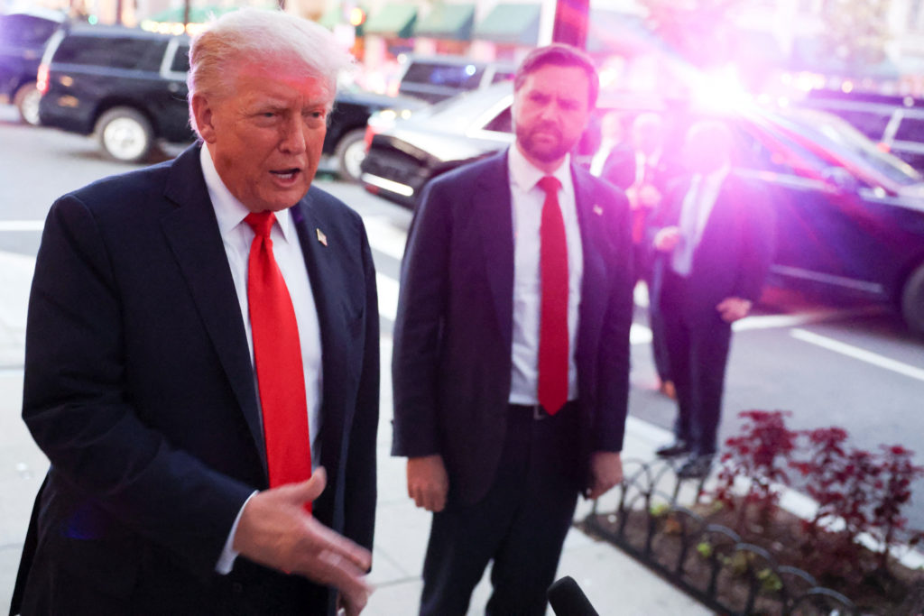 U.S. President Trump arrives at Joe's Seafood restaurant for dinner, in Washington