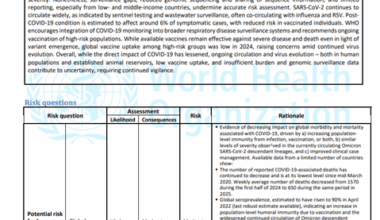 COVID-19 Global Risk Assessment