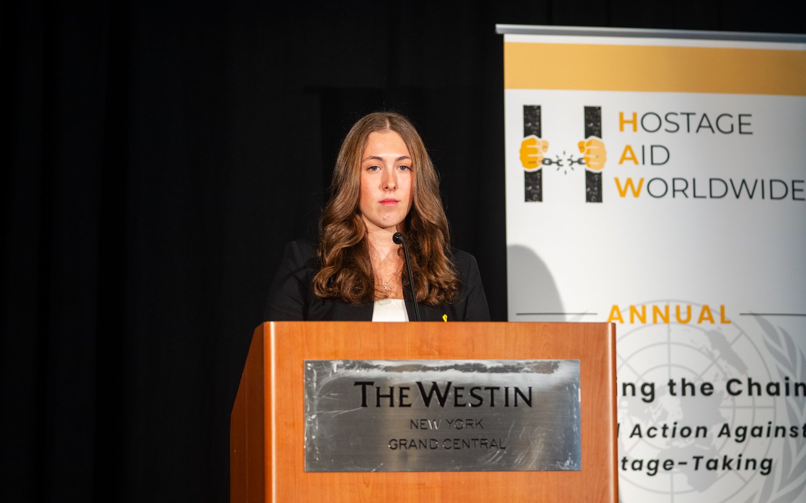 Ex-hostage Naama Levy to diplomats in NY: 'No greater crisis to work toward ending'