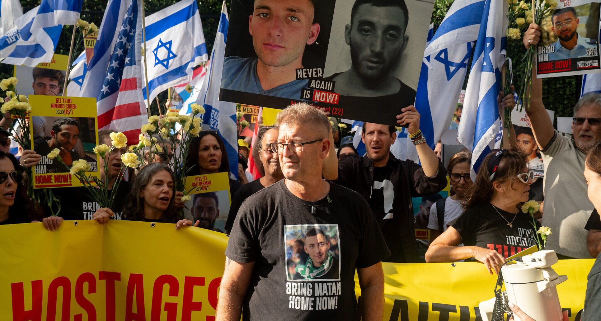 'We need closure': Hostage families lead protest outside UN during Netanyahu speech