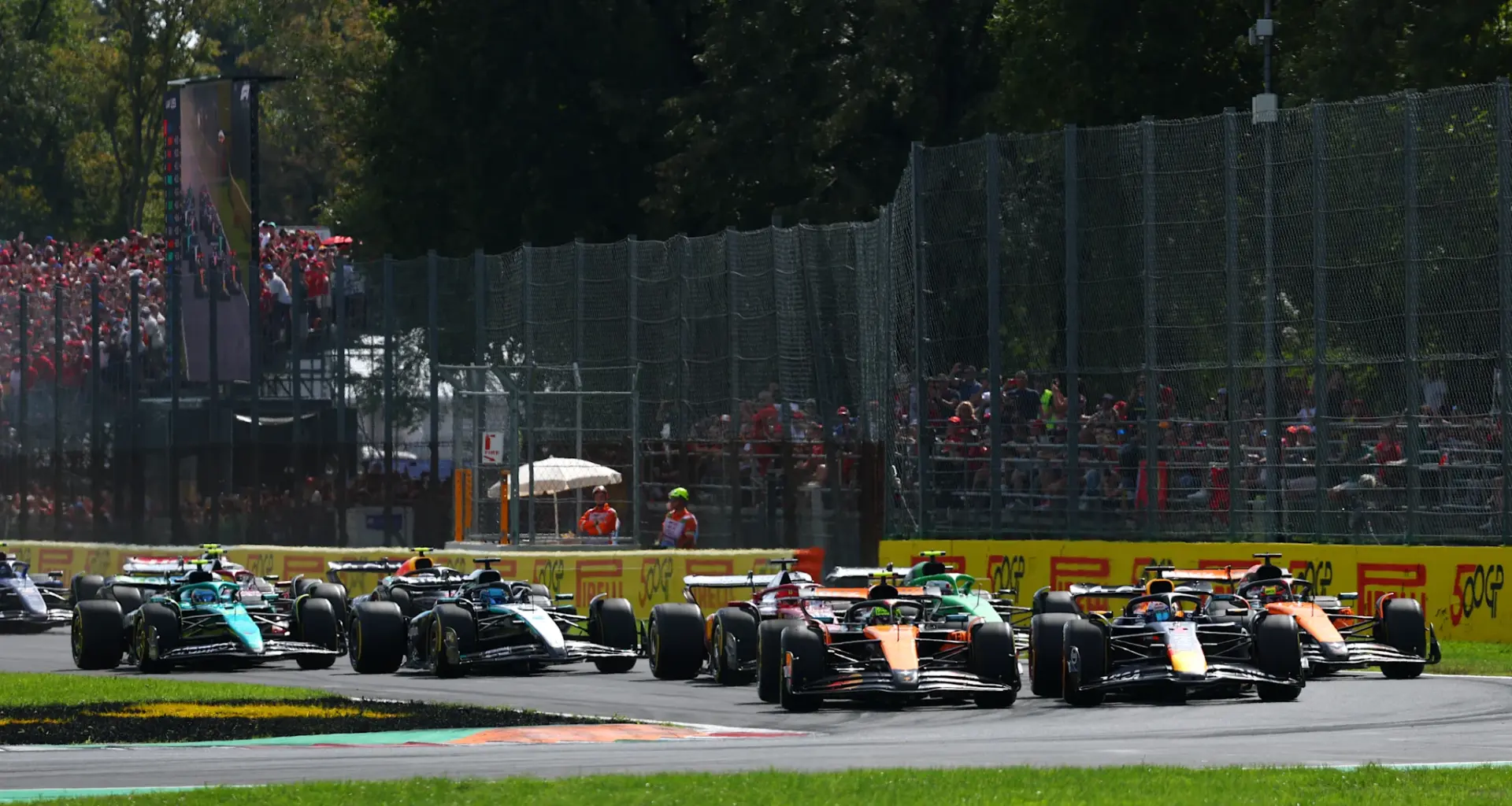MONZA, ITALY - SEPTEMBER 06: Second placed qualifier Lando Norris of Great Britain and McLaren in