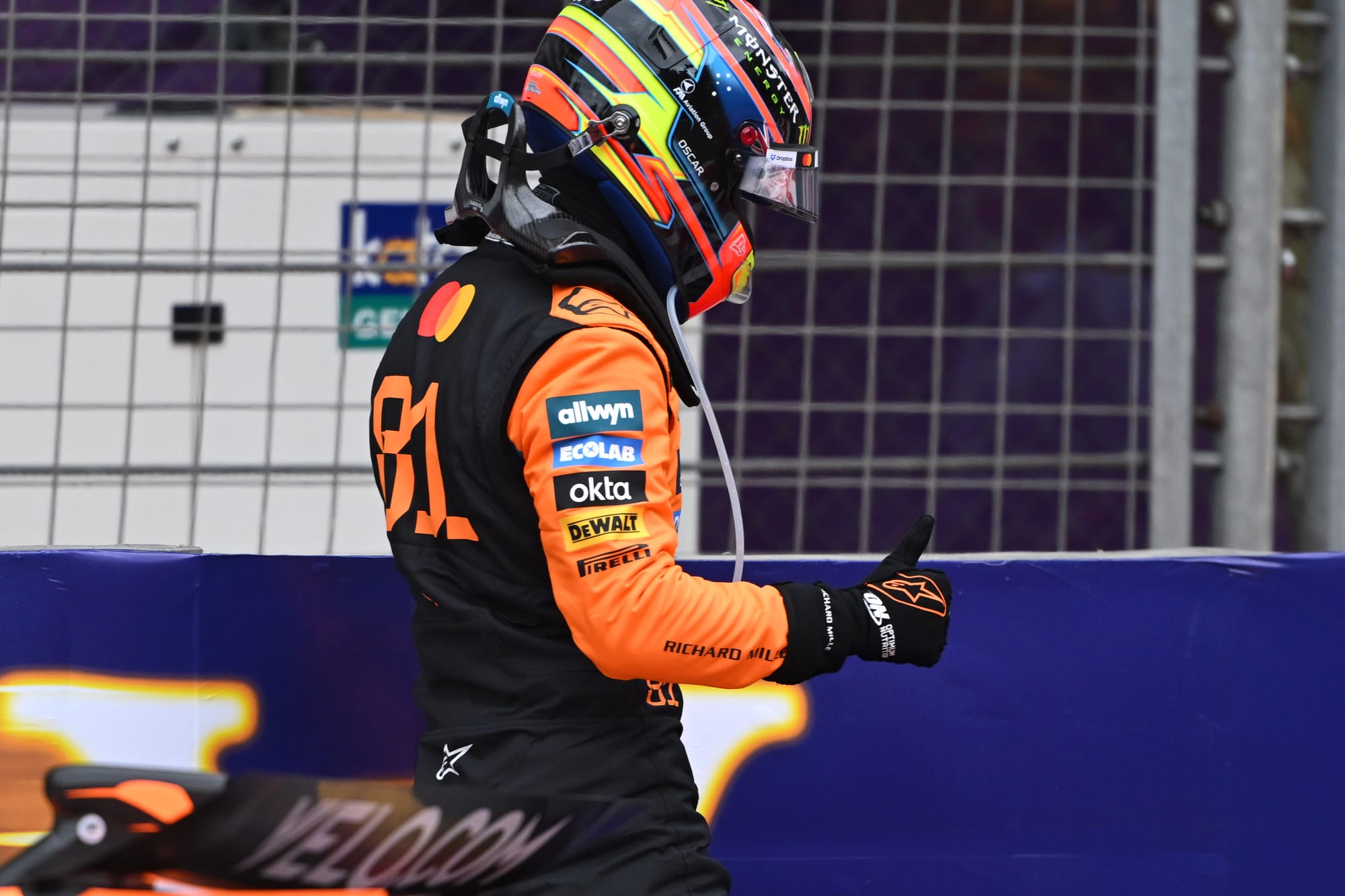Oscar Piastri crashes out of 2025 Azerbaijan Grand Prix