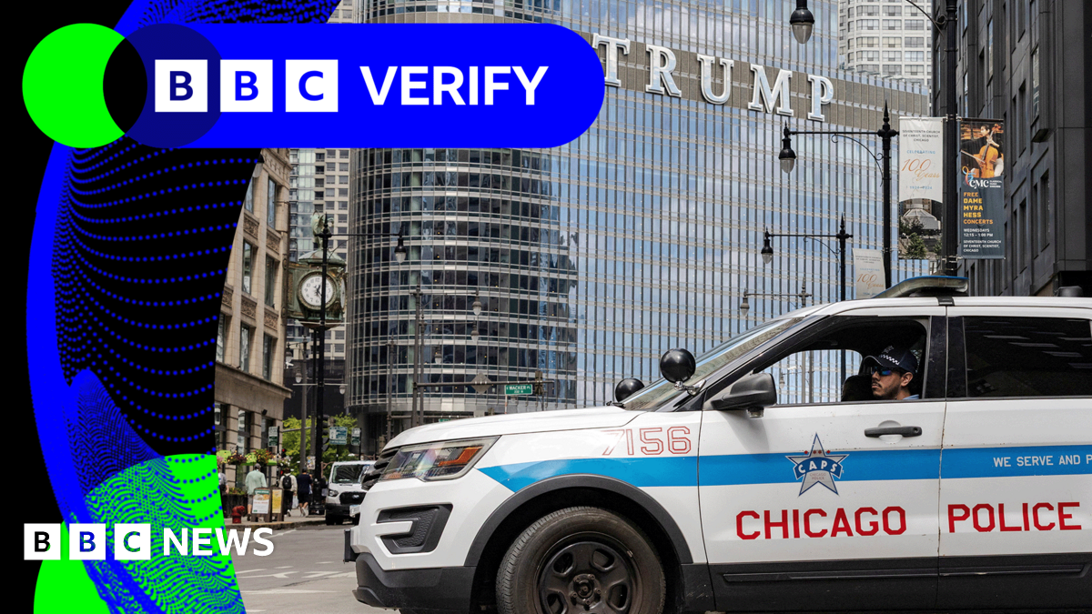 BBC Verify Live: What the data tells us about crime in Chicago as Trump threatens to send in troops