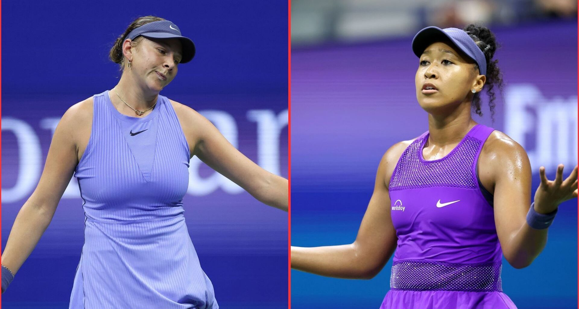 Amanda Anisimova (L) Naomi Osaka (R)