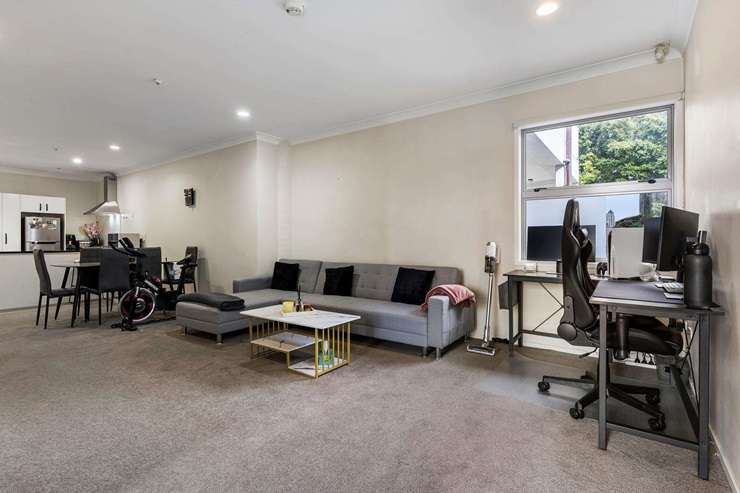 A two-bedroom apartment on Hargreaves Street, in Auckland's Freeman’s Bay, has been pitched at “speculators, opportunists, traders and plunderers”. Photo / Supplied