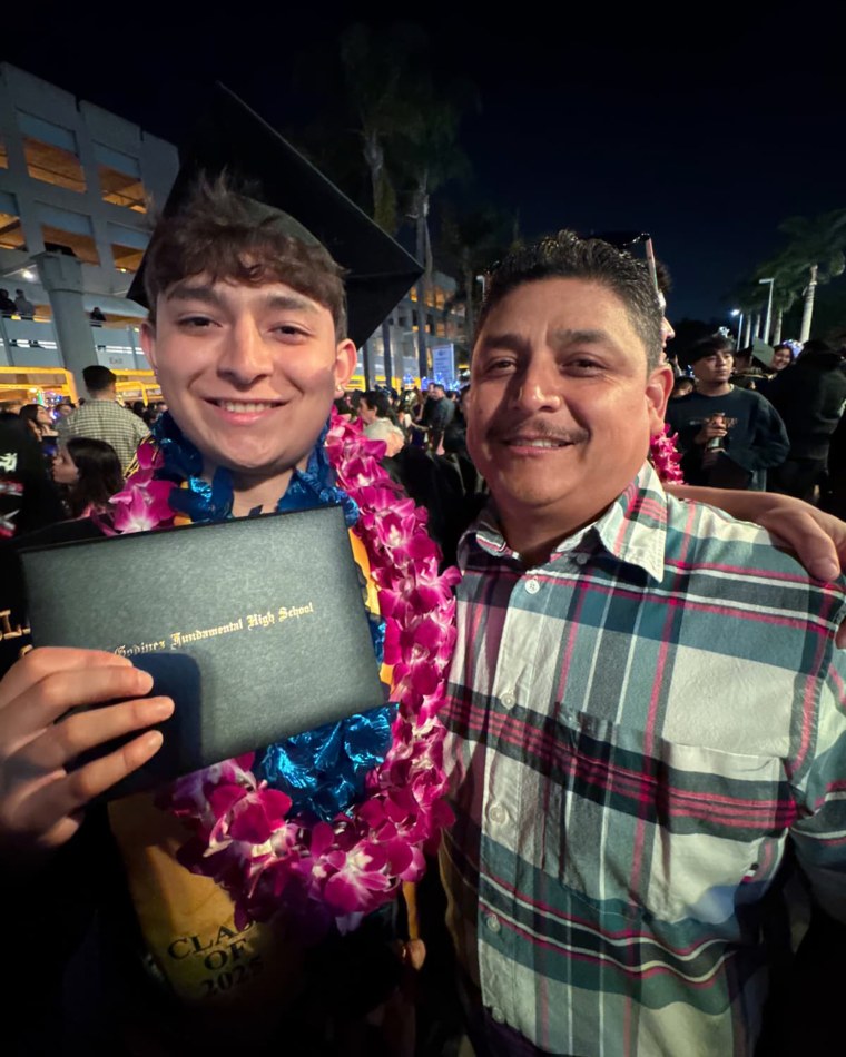 Gloria's son and husband.