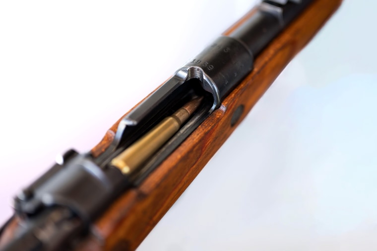 Mauser 98 rifle with a bullet in the chamber