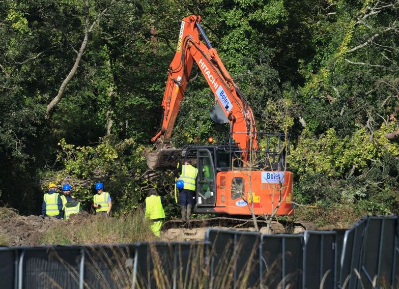 The search site in Donabate