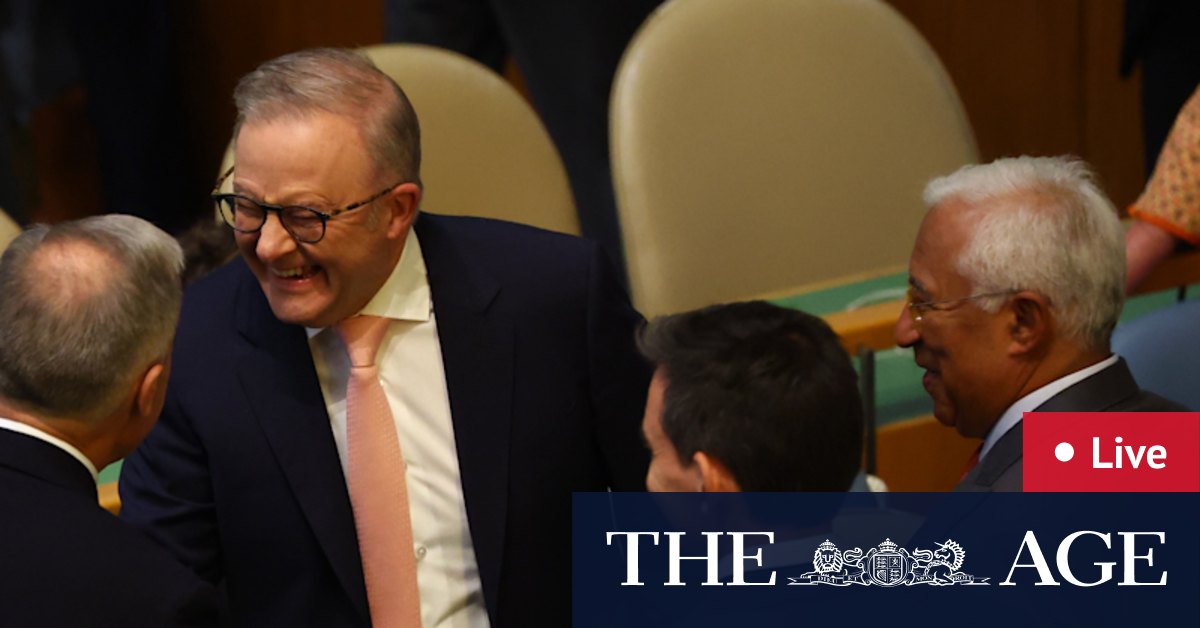 Australia news LIVE: Albanese restates Palestine support at UN; Trump will not meet PM while leaders are in New York - The Age