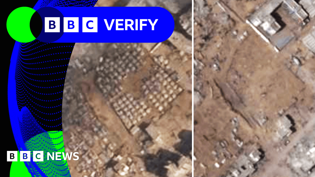 BBC Verify Live: Satellite image shows Gaza City camp dismantled as Israeli offensive continues