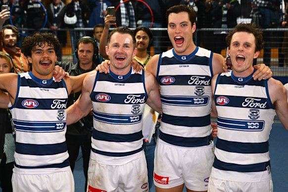 Dangerfield has formed a close bond with Shannon Neale (second from right) after an inauspicious start.