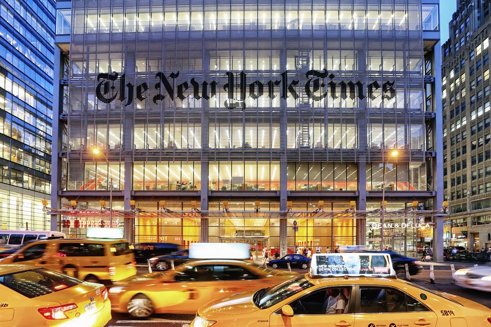 The New York Times building in Manhattan (Alamy/PA)