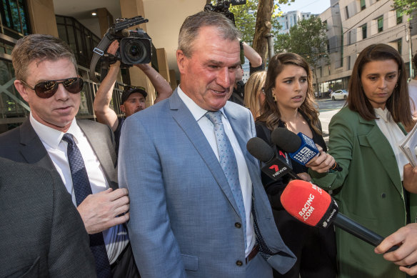 Darren Weir leaves Melbourne Magistrates’ Court in October 2019.