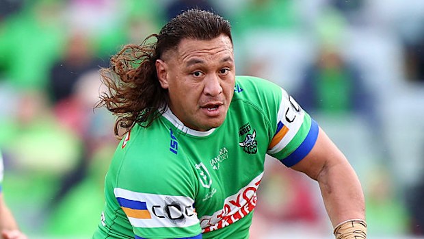 Josh Papalii of the Raiders in action.