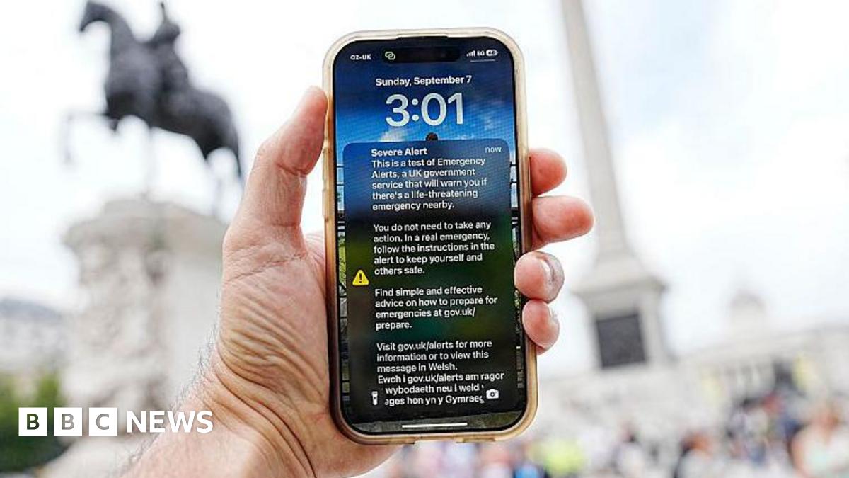 Emergency test alert sent to mobile phones across the UK - live updates