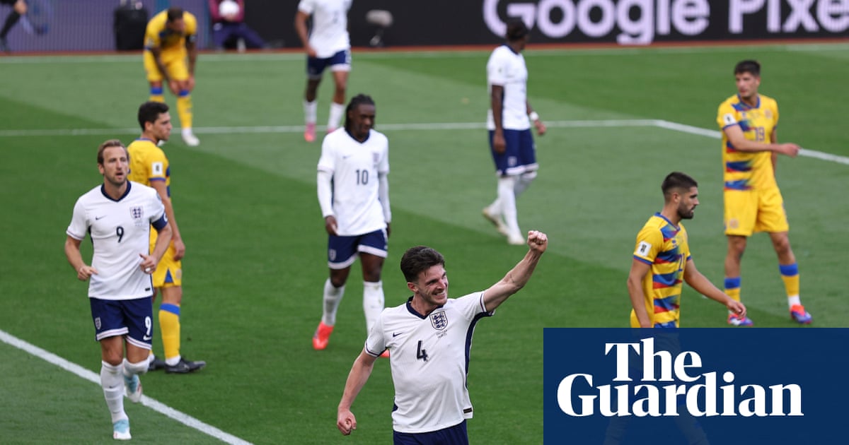 Declan Rice header keeps unbeaten England rolling in trudge past Andorra | World Cup 2026 qualifiers