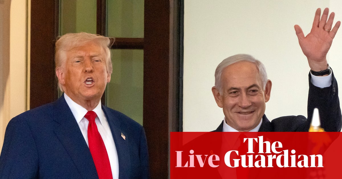 Donald Trump and Benjamin Netanyahu to discuss Gaza peace plan at the White House – US politics live | Trump administration