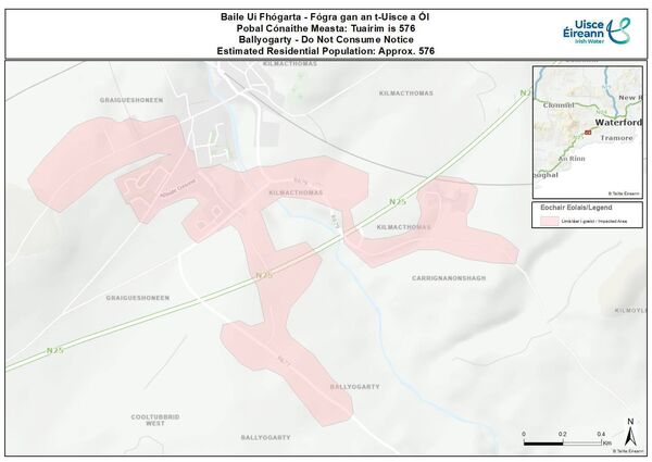 Map of affected area