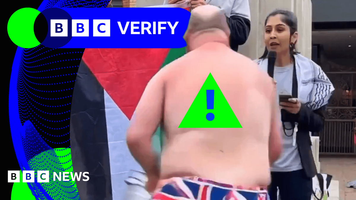 BBC Verify Live: Video of UK MP 'doused with water' at rally is AI fake